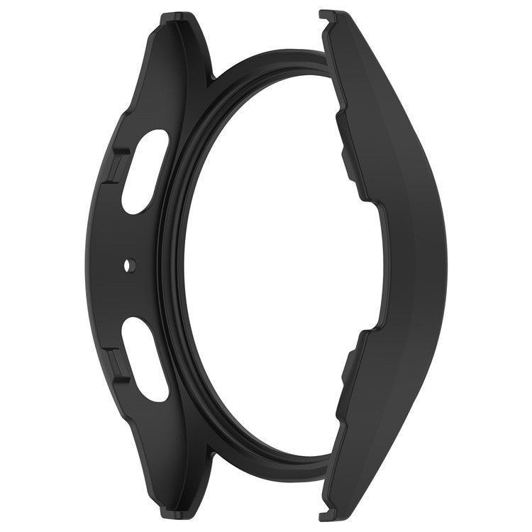 For Samsung Galaxy Watch7 40mm PC Watch Case Half Wrap Watch Cover Protector - Champagne Gold - Black