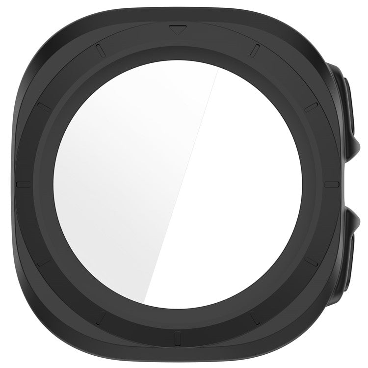 For Samsung Galaxy Watch Ultra 47mm Watch Case Tempered Glass Screen Protector Hard PC Cover - Matte Black