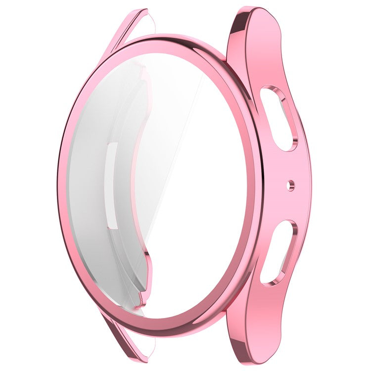 For Samsung Galaxy Watch7 44mm Electroplating TPU Watch Case TPU Full Coverage - Pink