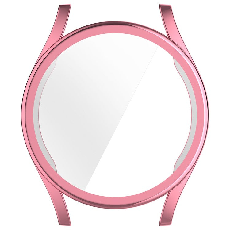 For Samsung Galaxy Watch7 44mm Electroplating TPU Watch Case TPU Full Coverage - Pink