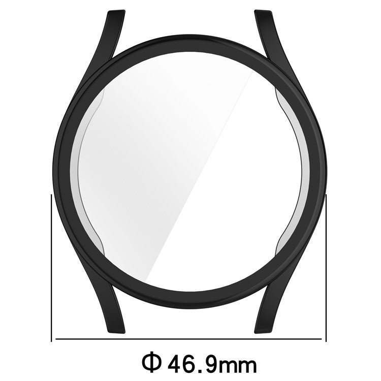 For Samsung Galaxy Watch7 44mm Electroplating TPU Watch Case TPU Full Coverage - Pink