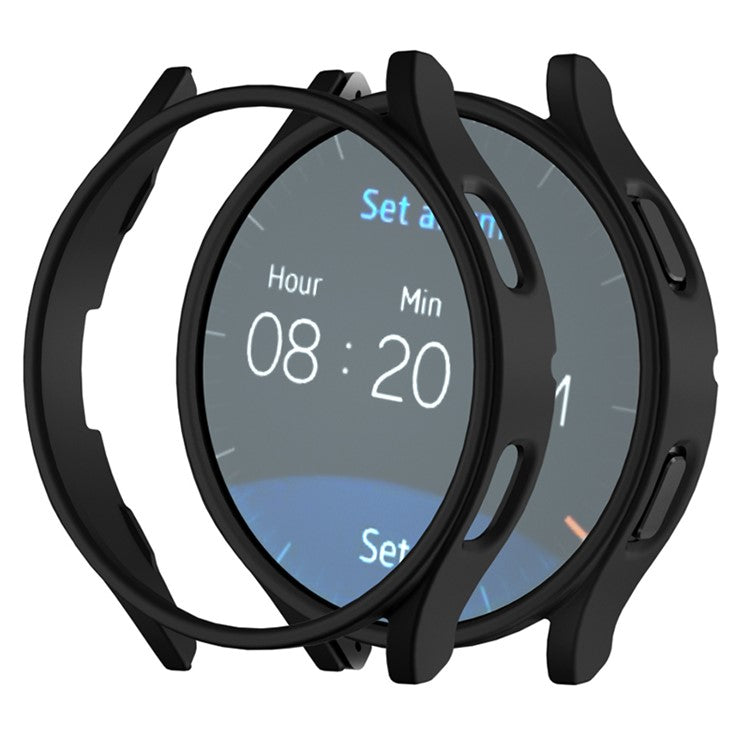 For Samsung Galaxy Watch7 44mm Case Hollow Hard PC Watch Case Cover - Black