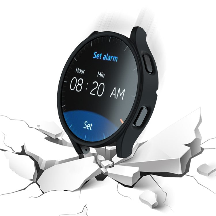 For Samsung Galaxy Watch7 44mm Case Hollow Hard PC Watch Case Cover - Black