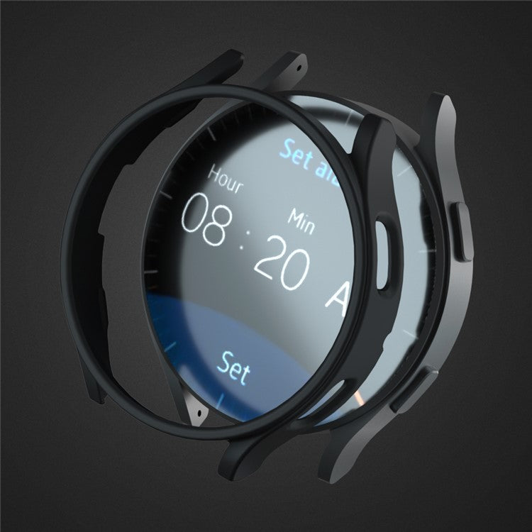 For Samsung Galaxy Watch7 44mm Case Hollow Hard PC Watch Case Cover - Black