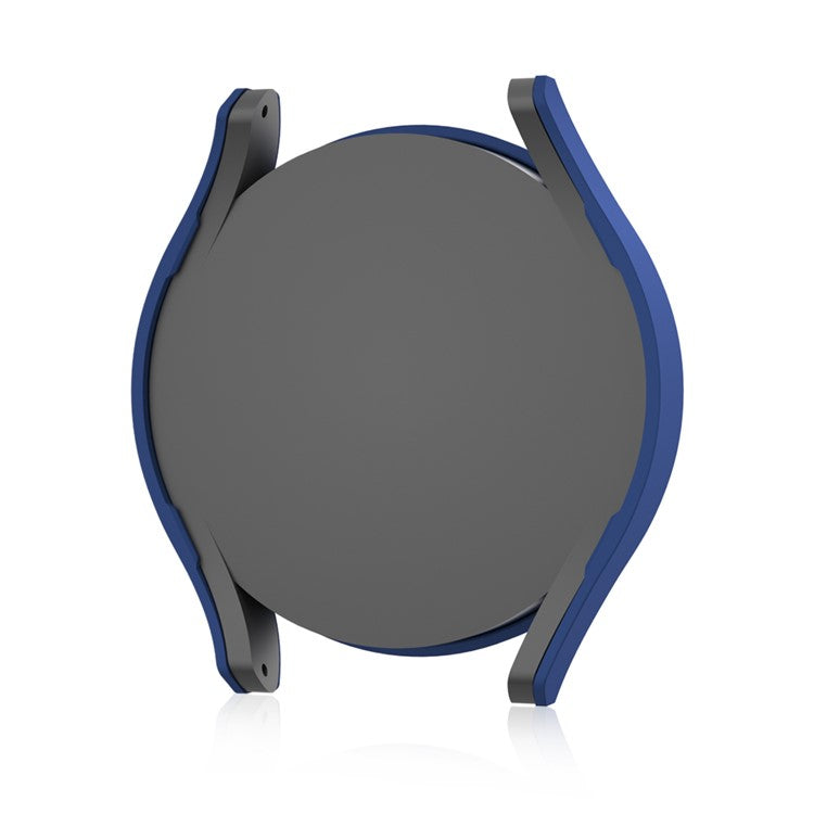 For Samsung Galaxy Watch7 44mm Matte Case with Tempered Glass Screen Film Hard PC Watch Cover - Blue