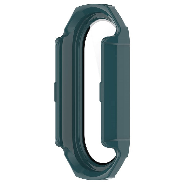 For Xiaomi Smart Band 9 NFC / Smart Band 9 Anti-Scratch Hard PC Watch Case with Tempered Glass Film - Green