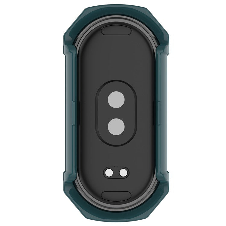 For Xiaomi Smart Band 9 NFC / Smart Band 9 Anti-Scratch Hard PC Watch Case with Tempered Glass Film - Green