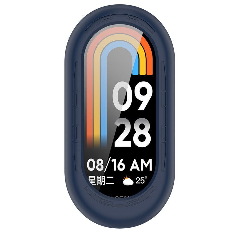 For Xiaomi Smart Band 9 / 9 NFC Silicone Cover Watch Frame Case Cover Edge Protector - Midnight Blue