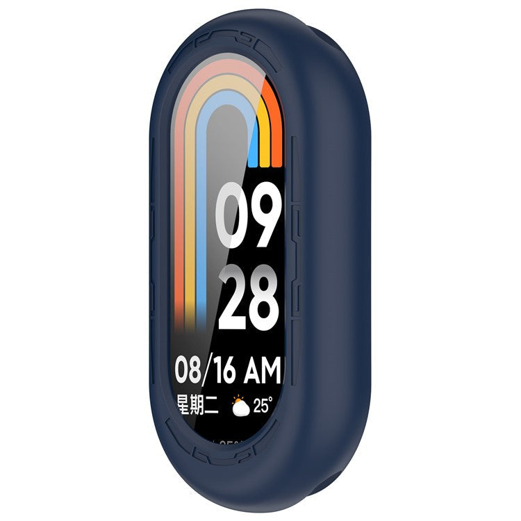 For Xiaomi Smart Band 9 / 9 NFC Silicone Cover Watch Frame Case Cover Edge Protector - Midnight Blue