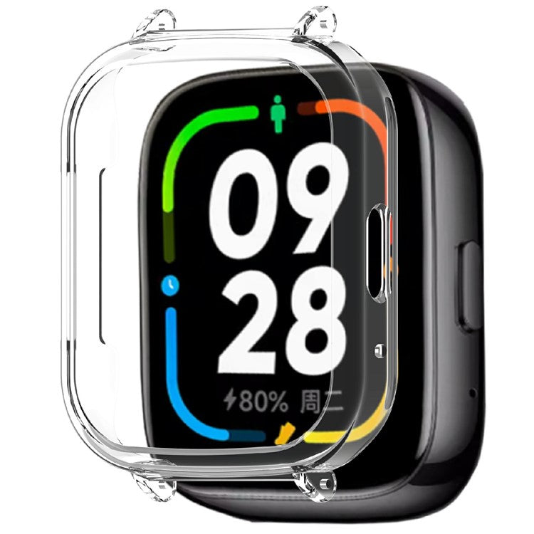For Xiaomi Redmi Watch 3 Active Anti-Collision Smartwatch Case 20mm PC Protective Frame - Transparent