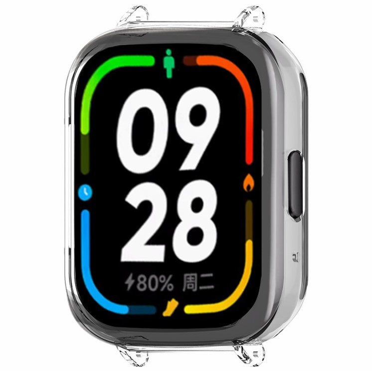 For Xiaomi Redmi Watch 3 Active Anti-Collision Smartwatch Case 20mm PC Protective Frame - Transparent