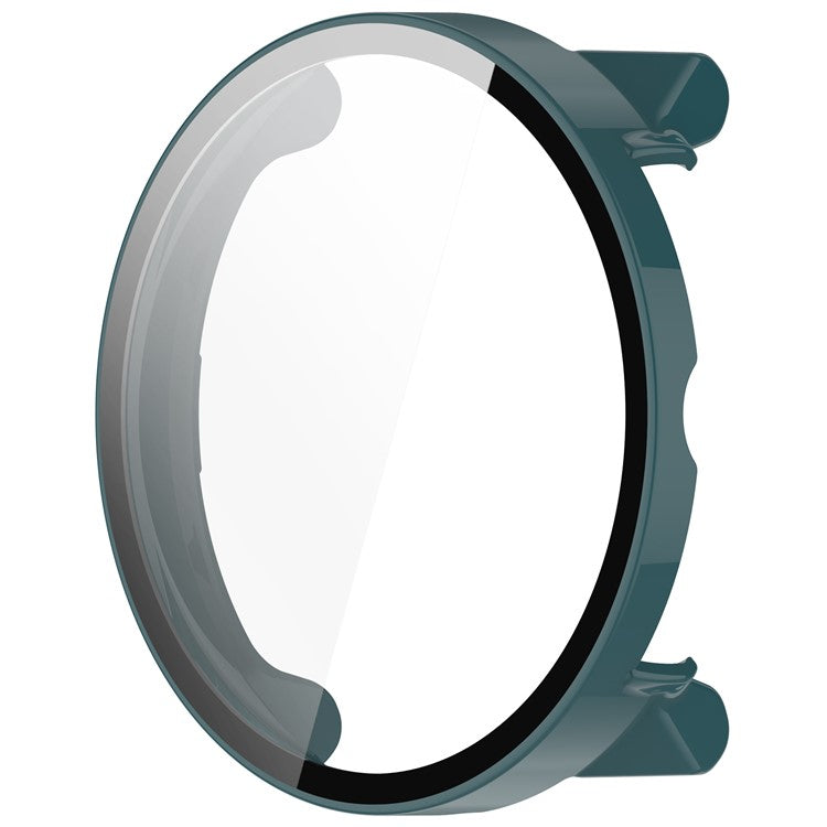 For Suunto Race S PC Cover Watch Frame Case with Tempered Glass Screen Film - Green