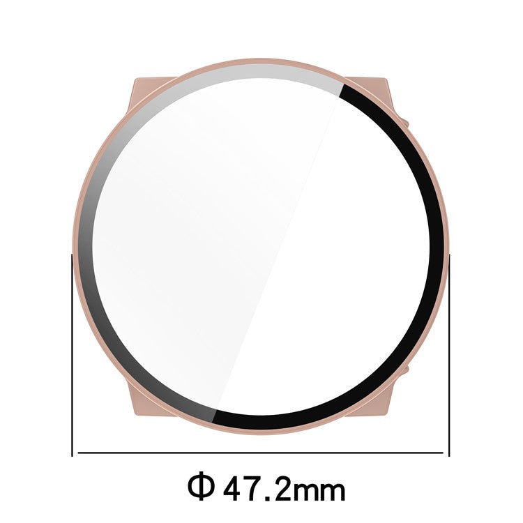 For Suunto Race S PC Cover Watch Frame Case with Tempered Glass Screen Film - Green