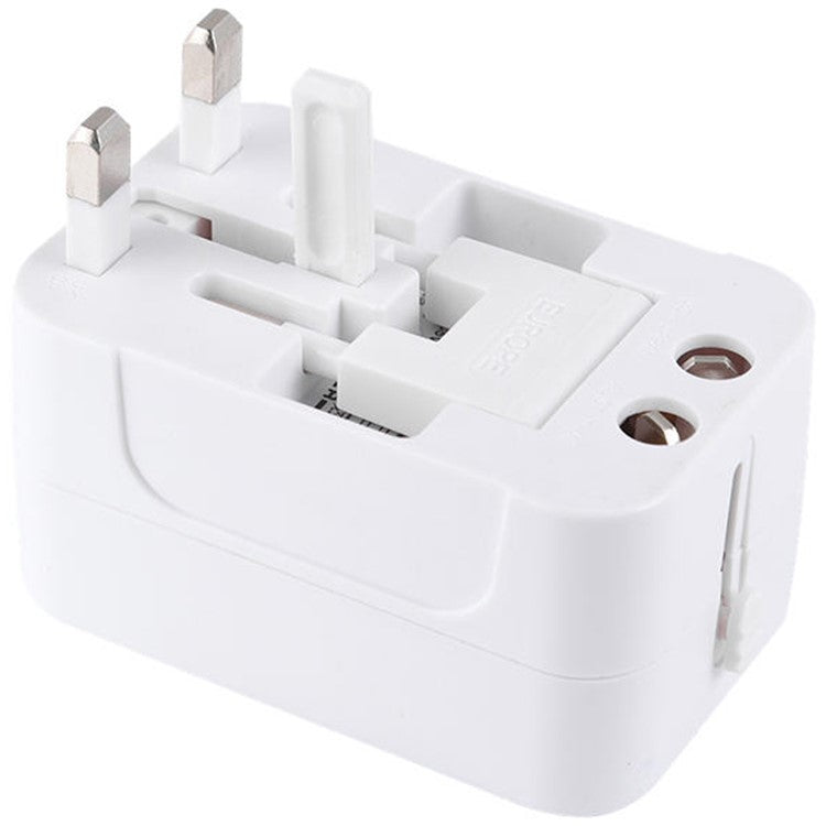 HH202-C Worldwide All in One Universal Travel Charger Adapter Wall Charge Plug with 1 USB+1 Type-C