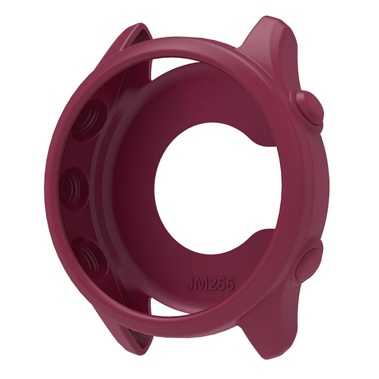 For Garmin Forerunner 255 Watch Case Drop-Resistant Silicone Watch Cover - Wine Red