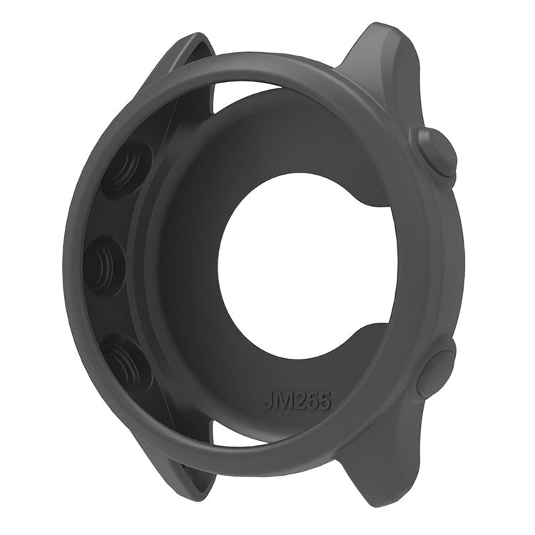 For Garmin Forerunner 255 Watch Case Drop-Resistant Silicone Watch Cover - Grey
