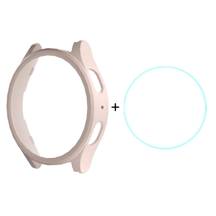 ENKAY HAT PRINCE For Samsung Galaxy Watch7 44mm Case PC Watch Cover with 0.2mm 9H Screen Film - Pink