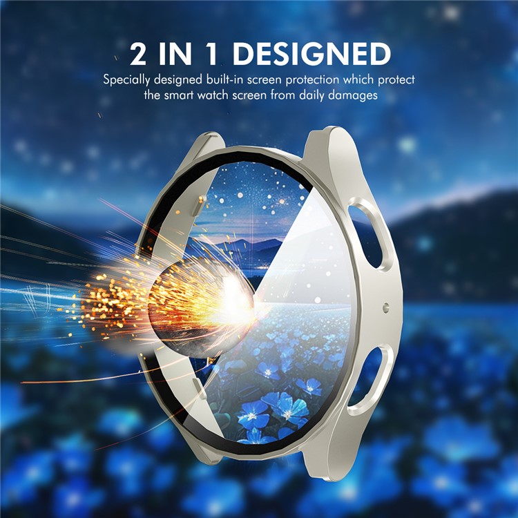 ENKAY HAT PRINCE For Samsung Galaxy Watch7 44mm PC Case Protective Watch Cover Built-In Screen Film - Tarnish