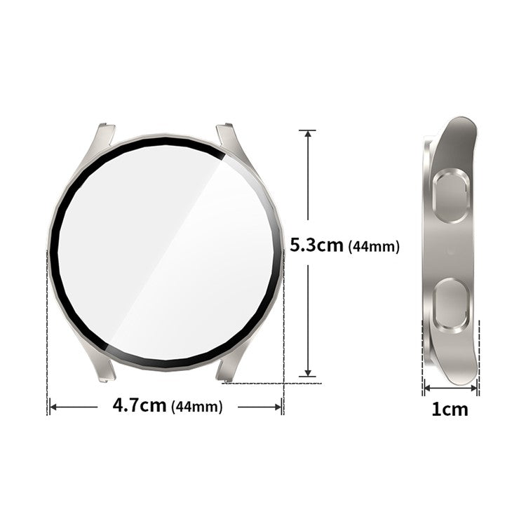 ENKAY HAT PRINCE For Samsung Galaxy Watch7 44mm PC Case Protective Watch Cover Built-In Screen Film - Tarnish