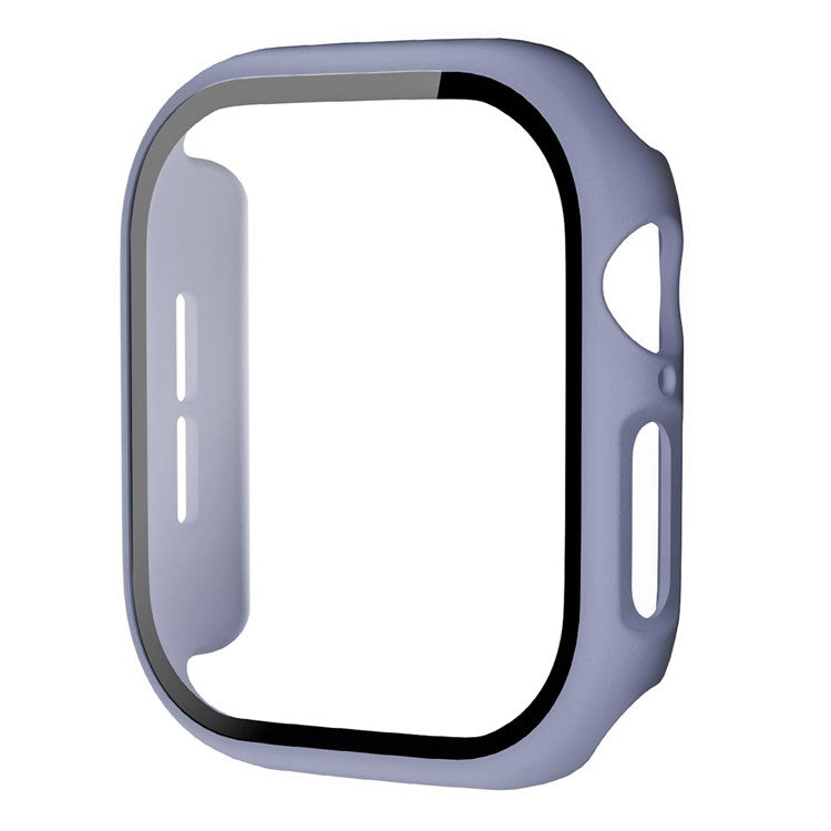 For Apple Watch Series 10 42mm Protective Case All-Around Hard PC Watch Cover with Tempered Glass Film - Lavender Purple