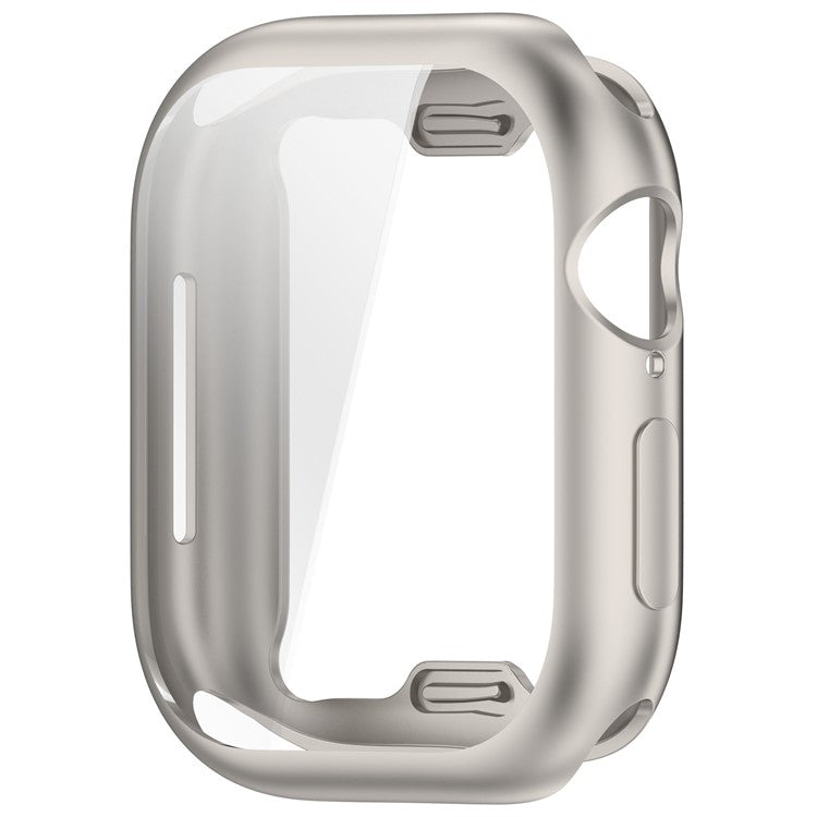For Apple Watch Series 10 46mm Full Coverage Watch Cover Electroplated TPU Watch Case - Starlight