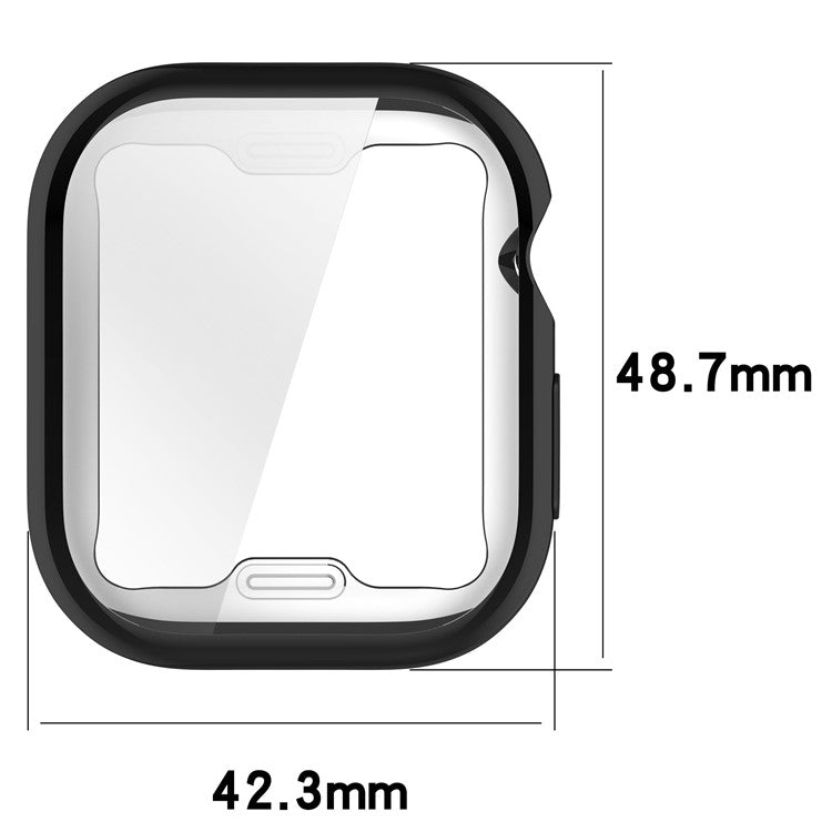 For Apple Watch Series 10 46mm Full Coverage Watch Cover Electroplated TPU Watch Case - Starlight