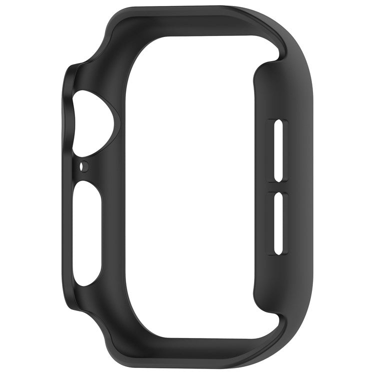 For Apple Watch Series 10 42mm Half Coverage Hollow-Out Protective Cover PC Watch Frame Case - Black