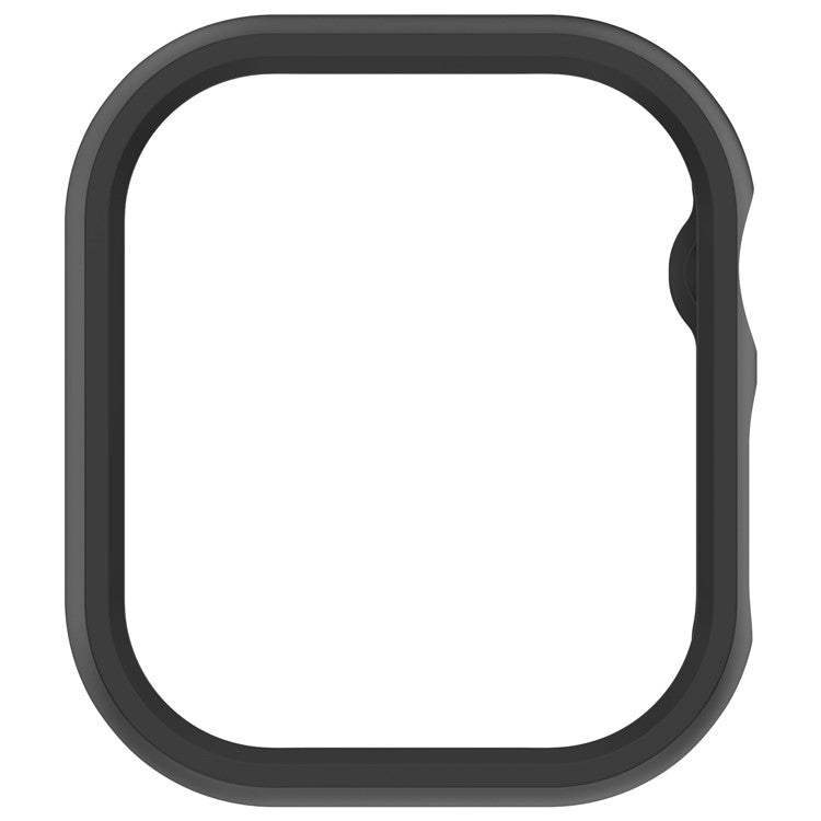 For Apple Watch Series 10 42mm Half Coverage Hollow-Out Protective Cover PC Watch Frame Case - Black