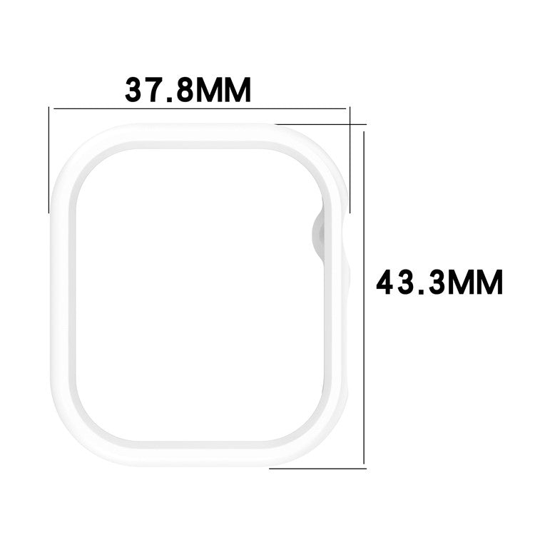 For Apple Watch Series 10 42mm Half Coverage Hollow-Out Protective Cover PC Watch Frame Case - Black