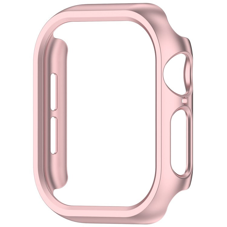 For Apple Watch Series 10 42mm Half Coverage Hollow-Out Protective Cover PC Watch Frame Case - Rose Gold