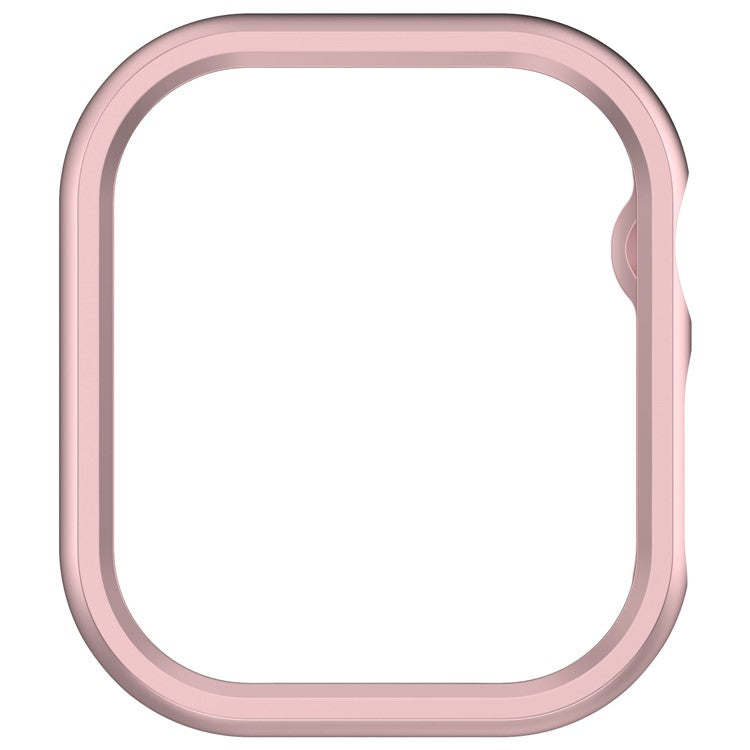 For Apple Watch Series 10 42mm Half Coverage Hollow-Out Protective Cover PC Watch Frame Case - Rose Gold