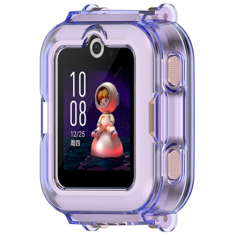 For Huawei Children's Watch 4 Pro Watch Case Half-Cover TPU Protective Cover - Transparent Blue