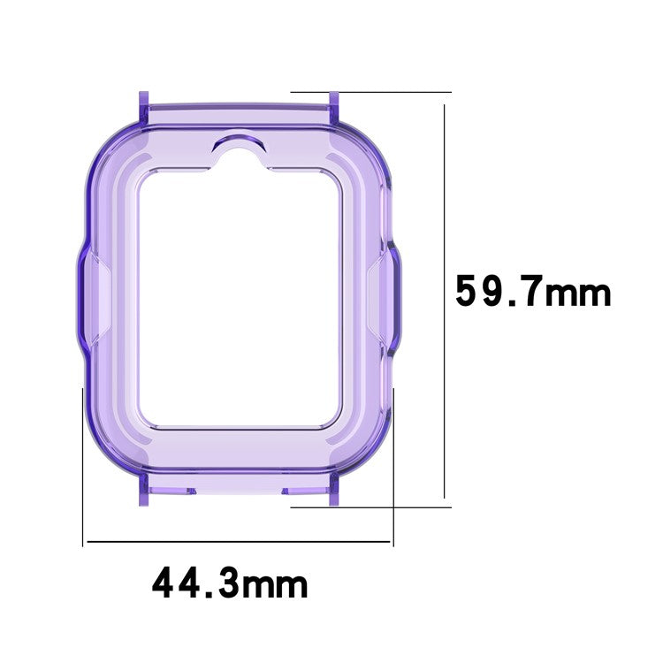 For Huawei Children's Watch 4 Pro Watch Case Half-Cover TPU Protective Cover - Transparent Blue