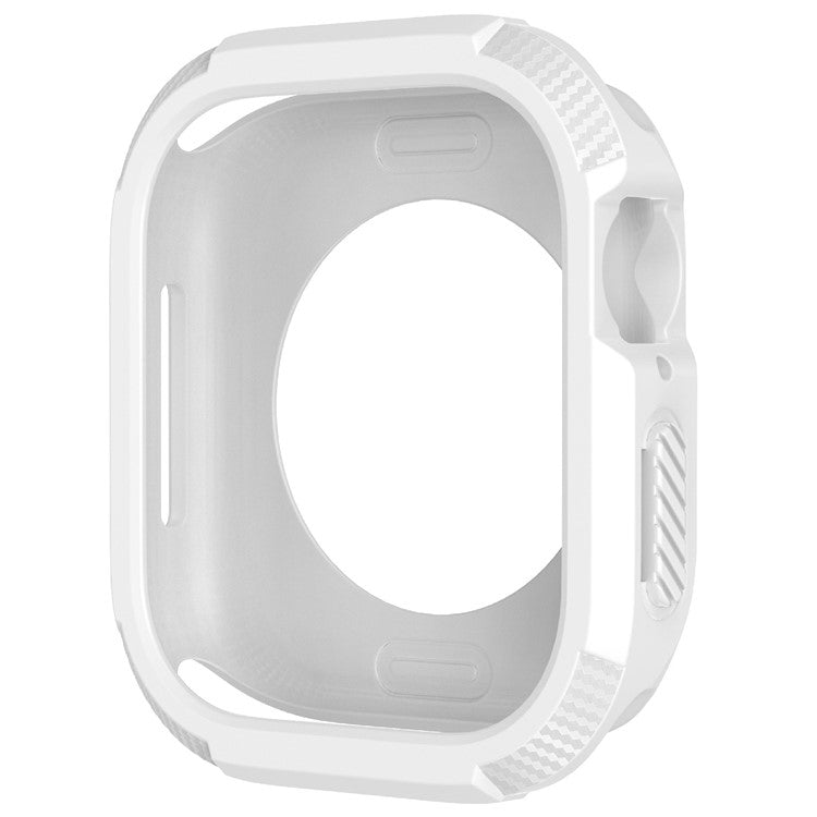 For Apple Watch Series 10 42mm Protective Cover Rugged TPU Watch Case - White