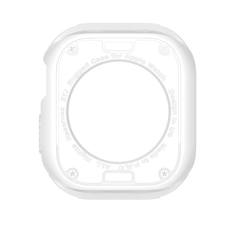 For Apple Watch Series 10 42mm Protective Cover Rugged TPU Watch Case - White