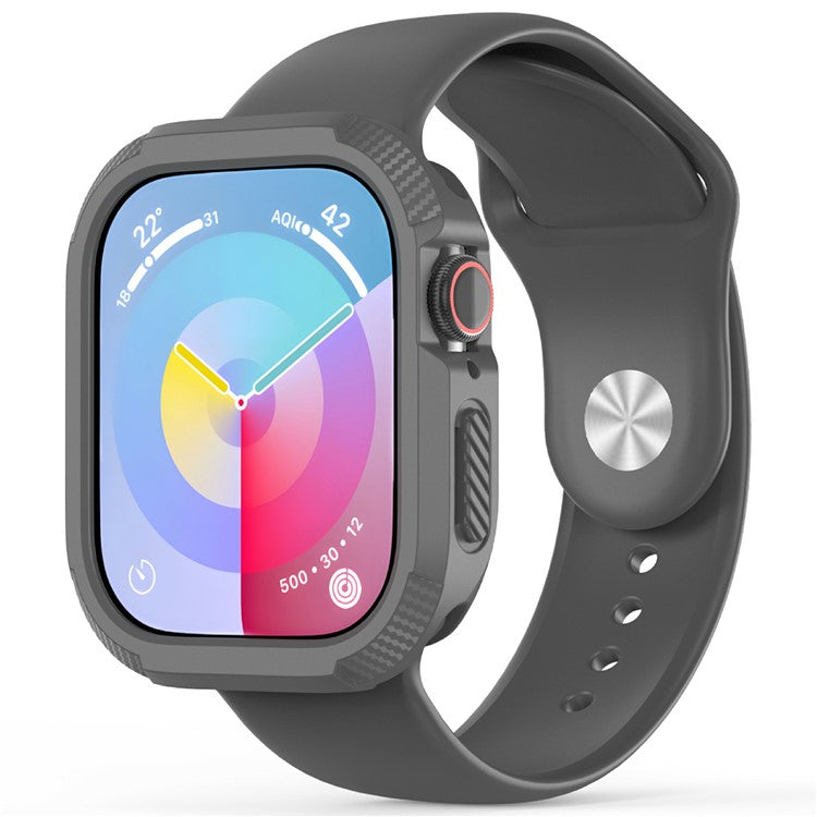 For Apple Watch Series 10 42mm Protective Cover Rugged TPU Watch Case - Grey