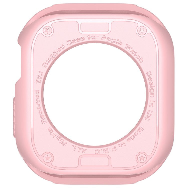 For Apple Watch Series 10 46mm Protective Cover Rugged TPU Watch Case - Pink