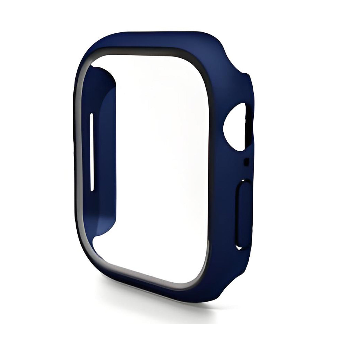 For Apple Watch Series 10 46mm ENKAY Hat-Prince 2-in-1 Rubberized Hard PC Frame with 9H Tempered Glass Screen Protector - Midnight Blue