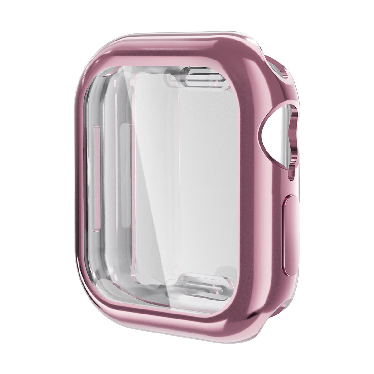For Apple Watch Series 10 46mm ENKAY Hat-Prince TPU Watch Case Electroplating Watch Cover with Screen Protector - Pink