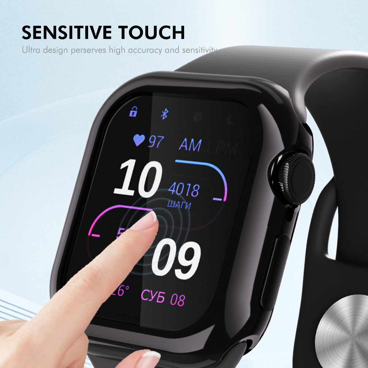 For Apple Watch Series 10 46mm ENKAY Hat-Prince TPU Watch Case Electroplating Watch Cover with Screen Protector - Pink