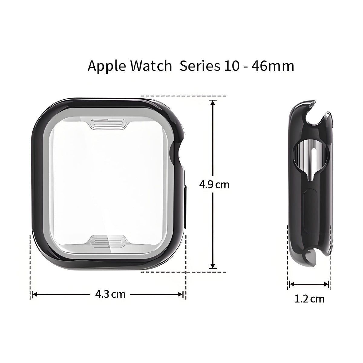 For Apple Watch Series 10 46mm ENKAY Hat-Prince TPU Watch Case Electroplating Watch Cover with Screen Protector - Pink