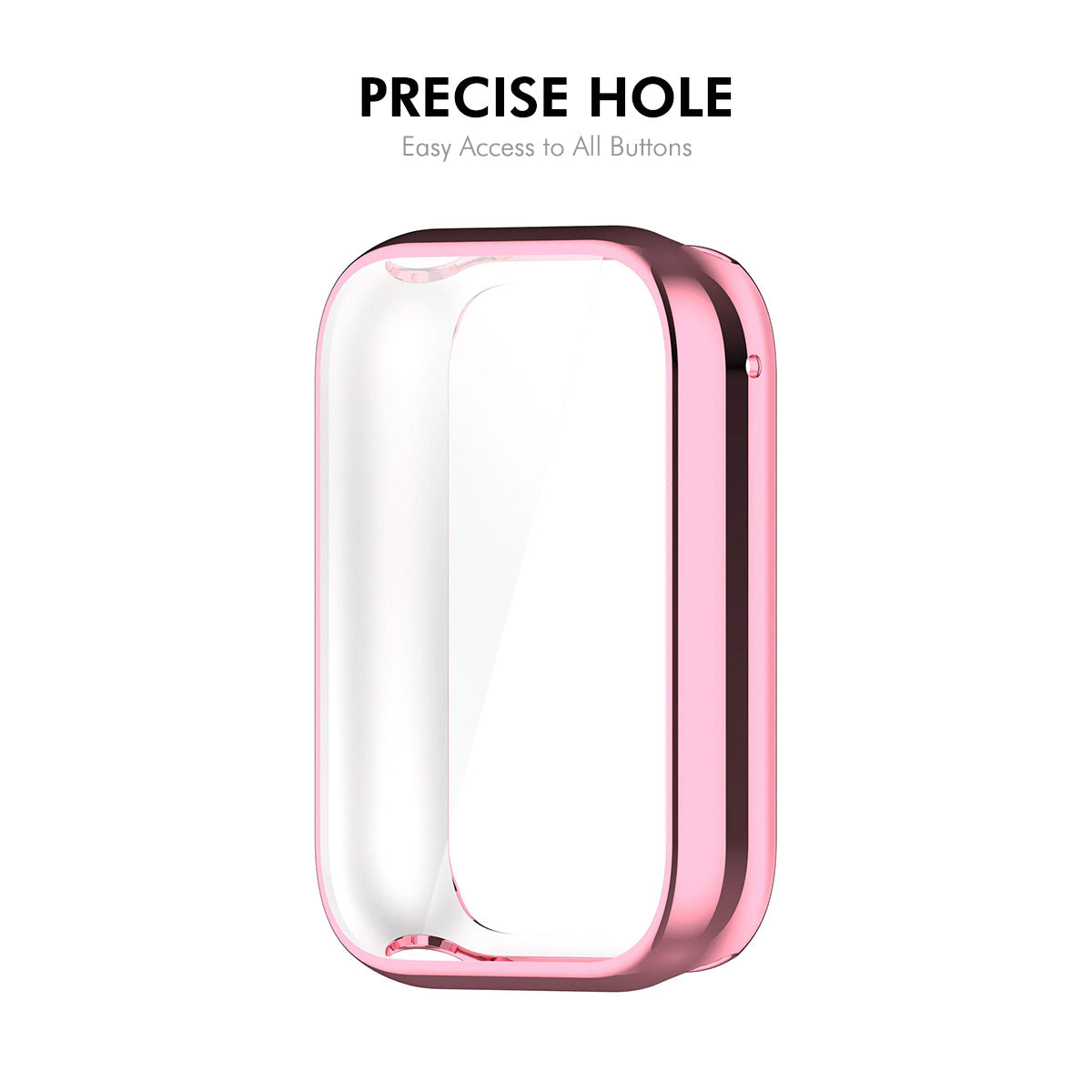 For Xiaomi Smart Band 8 Pro ENKAY Hat-Prince TPU Watch Case Electroplating Watch Cover with Screen Protector - Pink