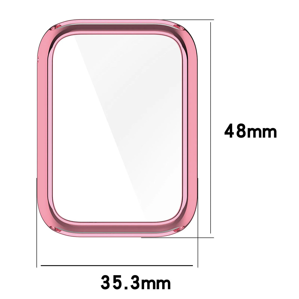 For Xiaomi Smart Band 8 Pro ENKAY Hat-Prince TPU Watch Case Electroplating Watch Cover with Screen Protector - Pink
