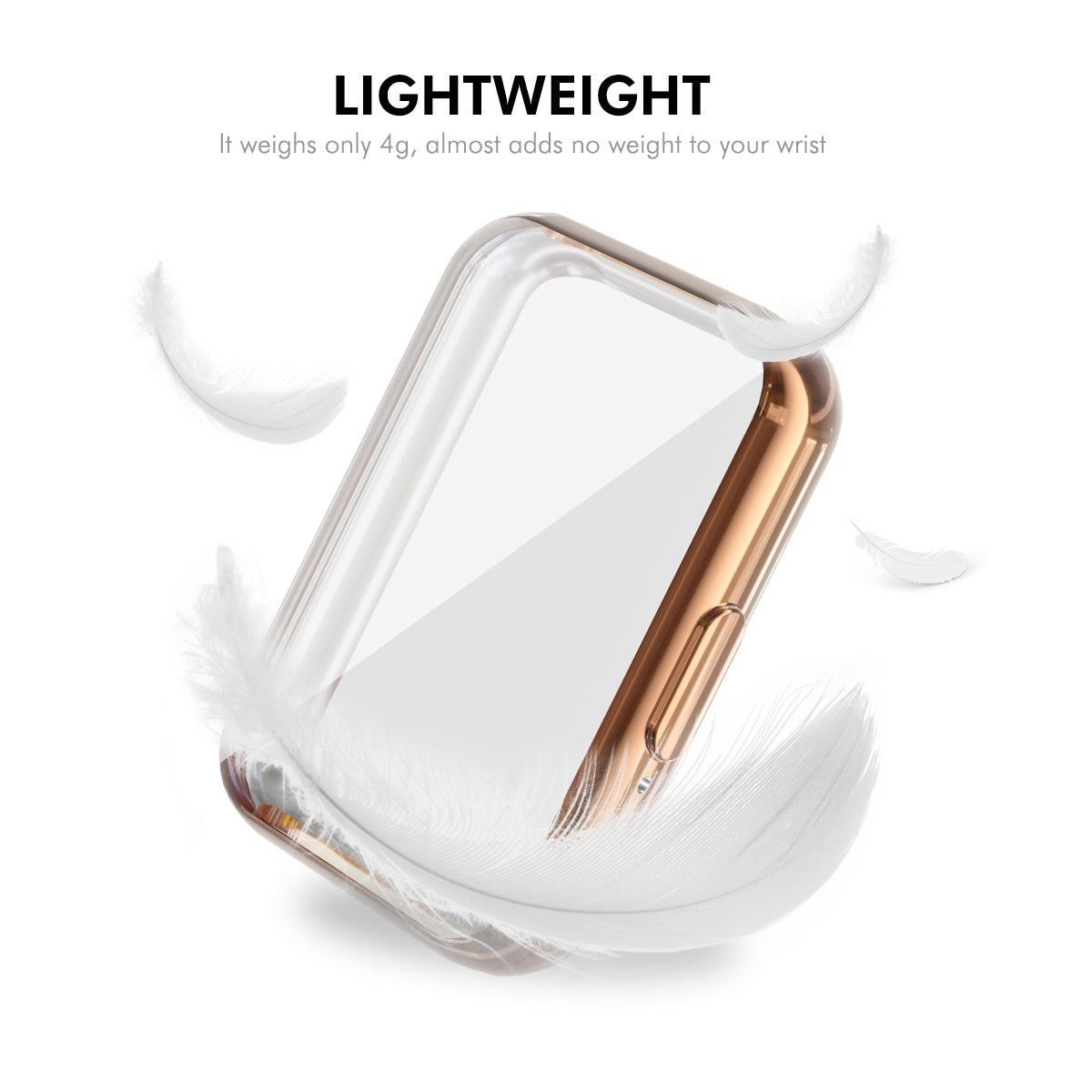 For Samsung Galaxy Fit3 ENKAY Hat-Prince TPU Watch Case Electroplating Watch Cover with Screen Protector - Rose Gold