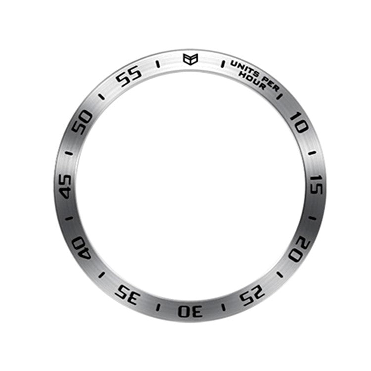 For Samsung Galaxy Watch Ultra 47mm Watch Bezel Ring Metal Dial Bezel Adhesive Frame Ring Cover - Style A / Silver