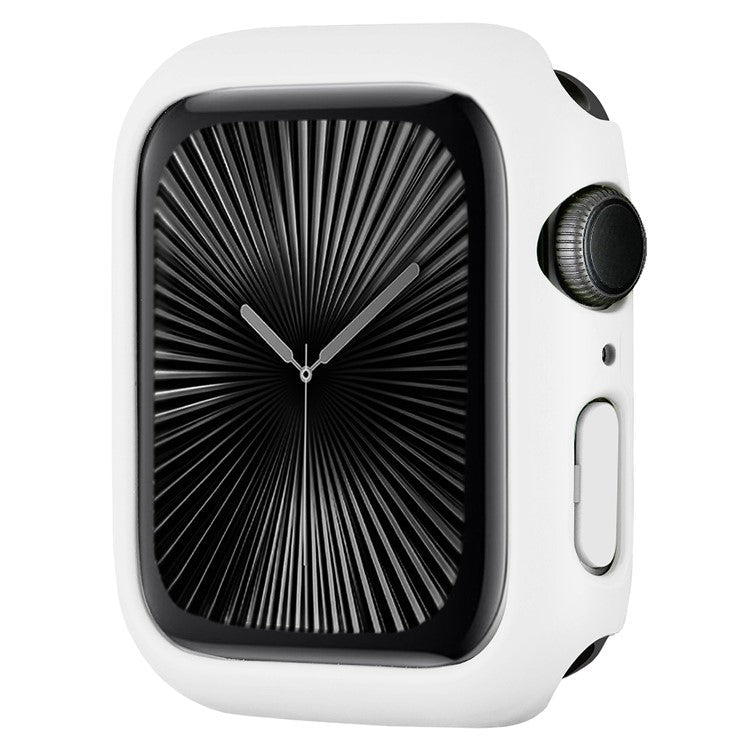 For Apple Watch Series 10 42mm Case Rubberized Hard PC Half Cover Watch Frame - White