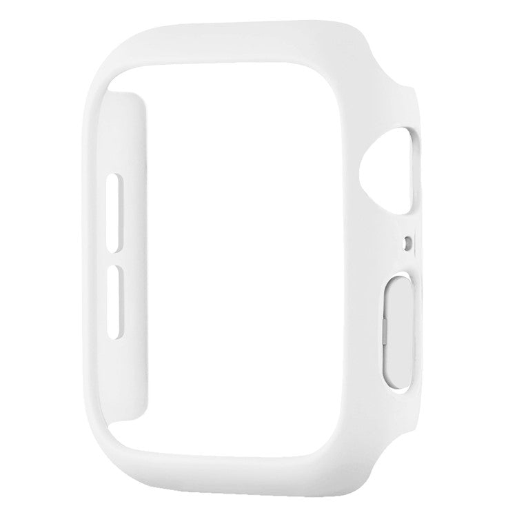 For Apple Watch Series 10 42mm Case Rubberized Hard PC Half Cover Watch Frame - White
