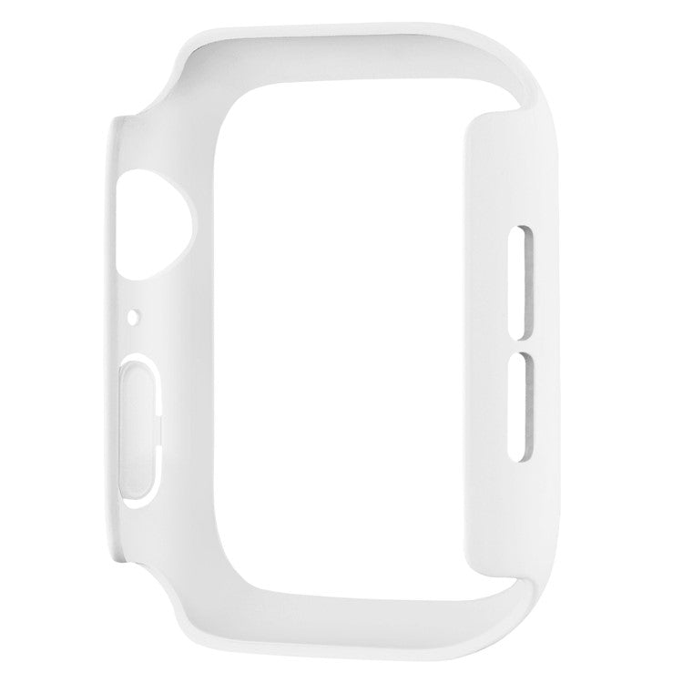 For Apple Watch Series 10 42mm Case Rubberized Hard PC Half Cover Watch Frame - White