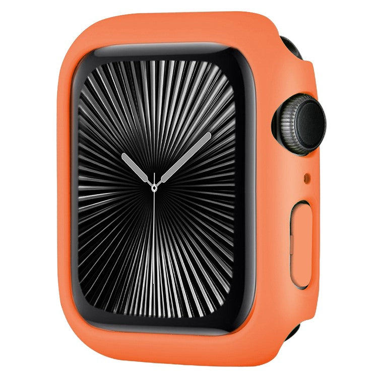 For Apple Watch Series 10 42mm Case Rubberized Hard PC Half Cover Watch Frame - Orange