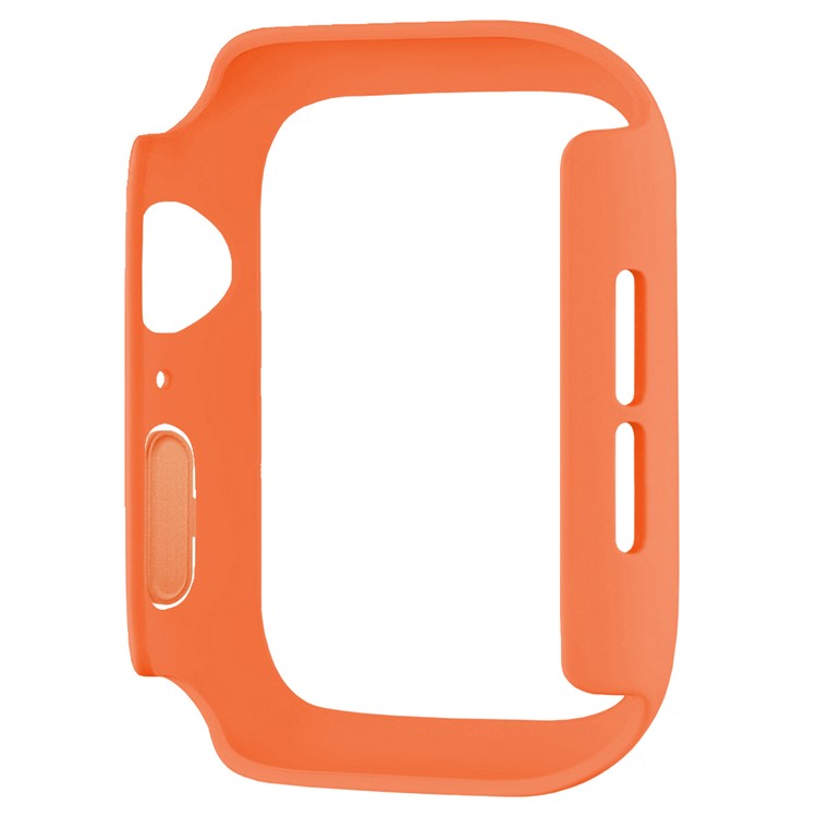 For Apple Watch Series 10 42mm Case Rubberized Hard PC Half Cover Watch Frame - Orange